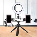 Contemporary led black tripod design ring light for bedroom studio