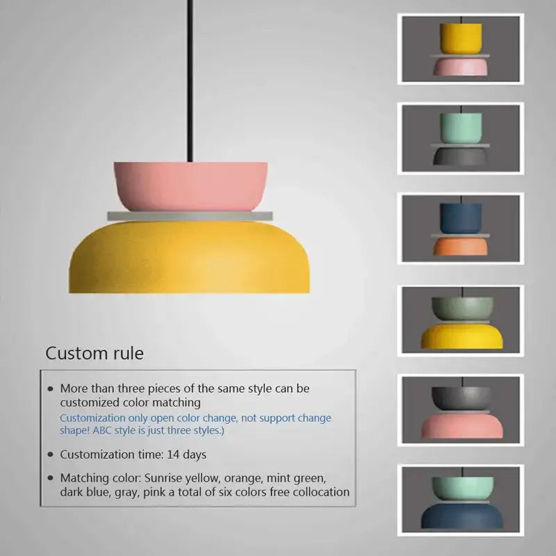 Contemporary led lustre pendant lamp – living room colorful lighting