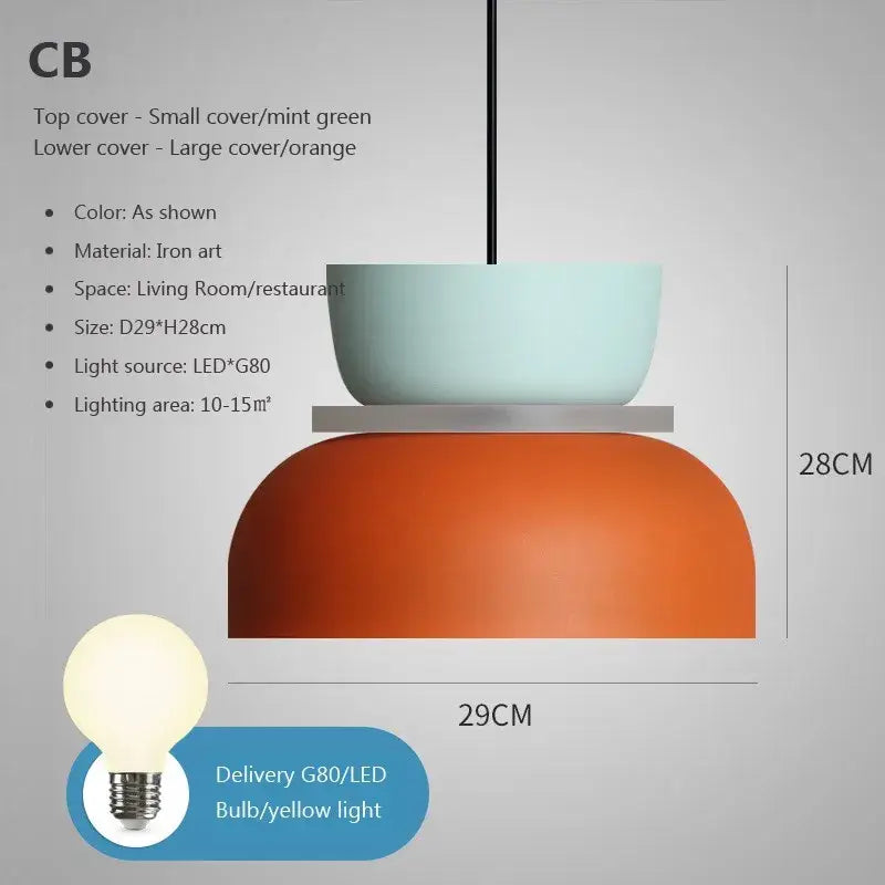 Contemporary led lustre pendant lamp – living room colorful lighting