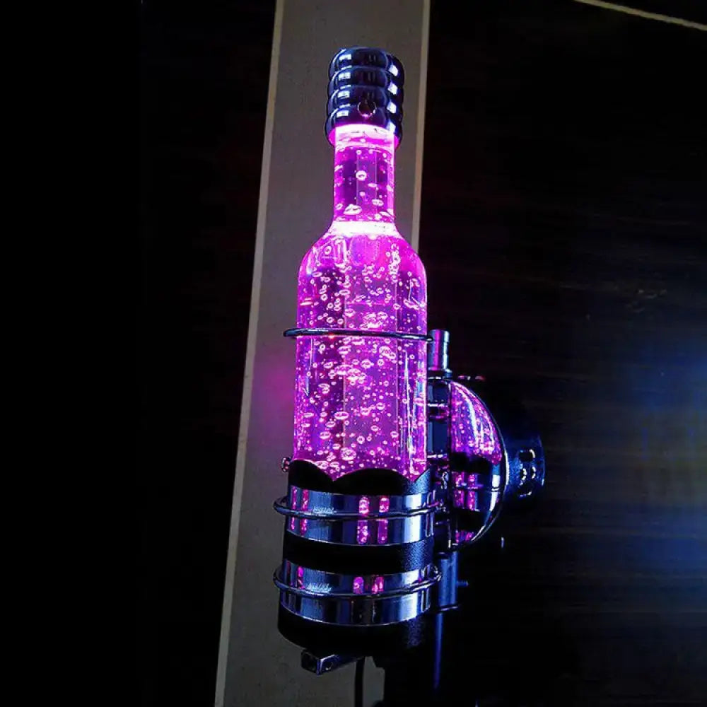 Contemporary purple crystal wall light – bar floating bubble lamp