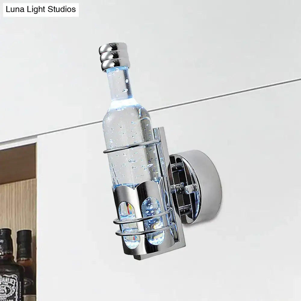 Contemporary purple crystal wall light – bar floating bubble lamp