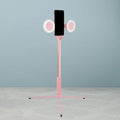 Contemporary style pink selfie ring light with usb port and phone holder suitable for 220v-240v 110v-120v use