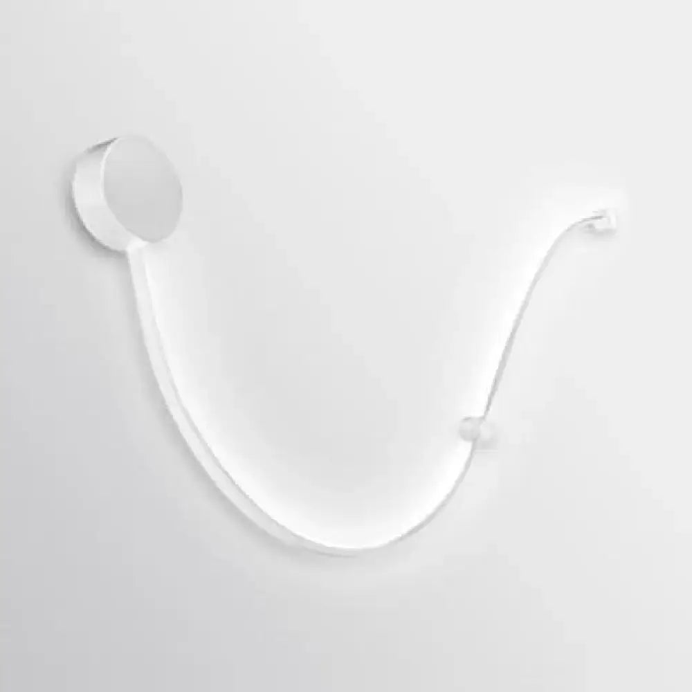 Contemporary twist black & white wall sconce – bedroom warm white light