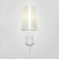 Contemporary white ceramic wall light – bedroom e26 e27 tapered sconce