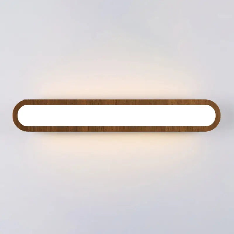 Contemporary wood led sconce vanity light for bedroom
