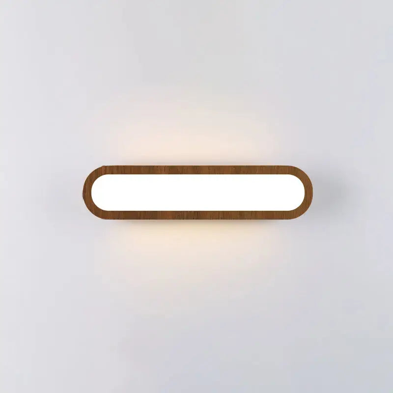 Contemporary wood led sconce vanity light for bedroom