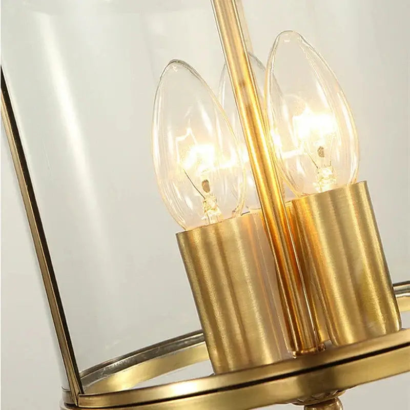 Country bronze glass chandelier lantern – dining room pendant lights