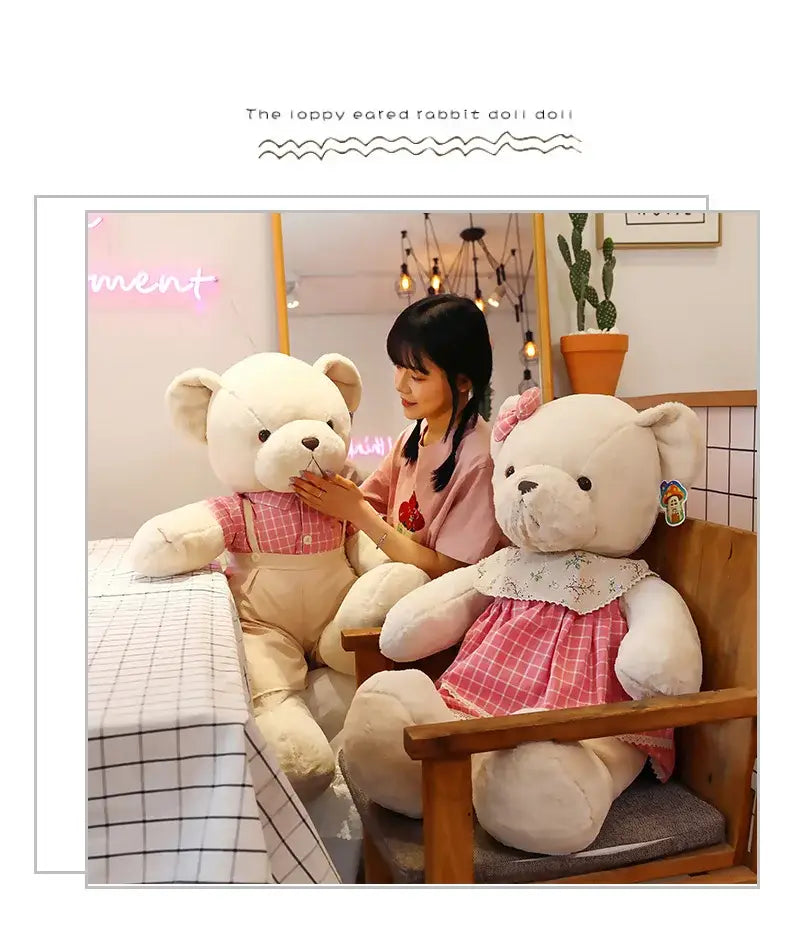 Couple Bear Plush Toy 80cm Gift