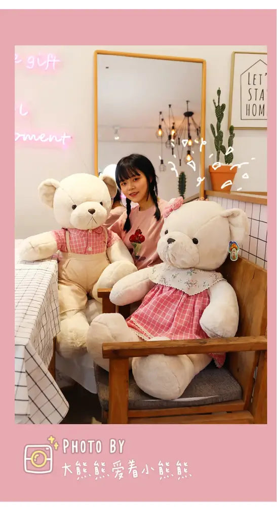 Couple Bear Plush Toy 80cm Gift