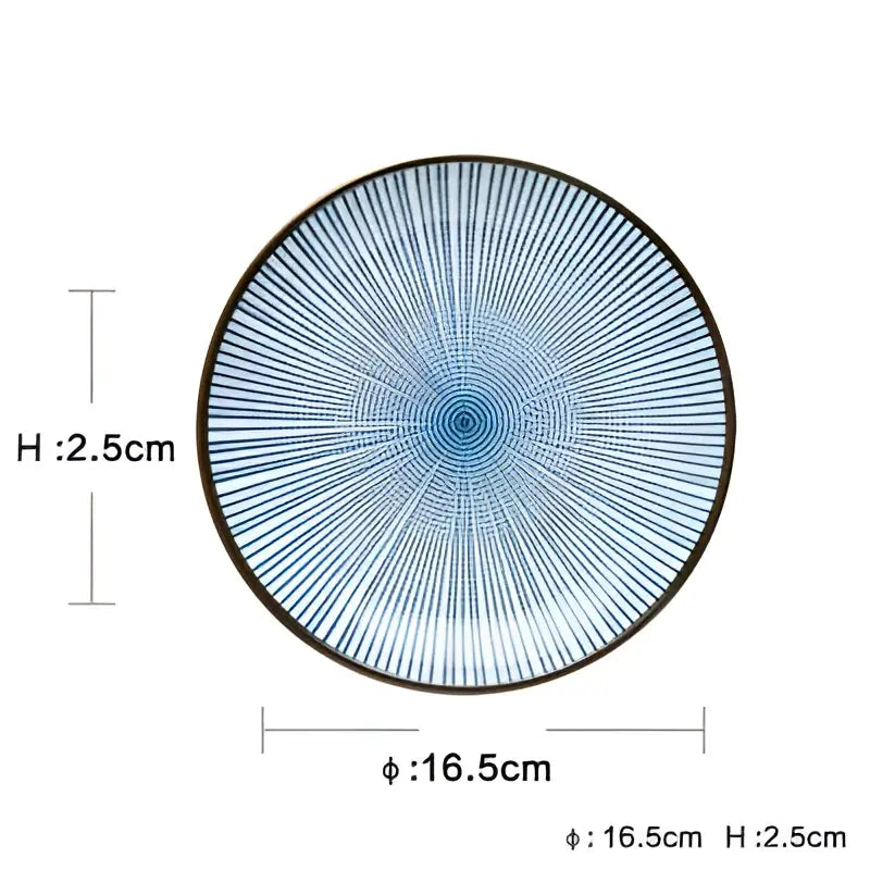 Crackle glaze blue ceramic dinner plate set dining room tableware