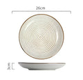 Crackle glaze blue ceramic dinner plate set dining room tableware