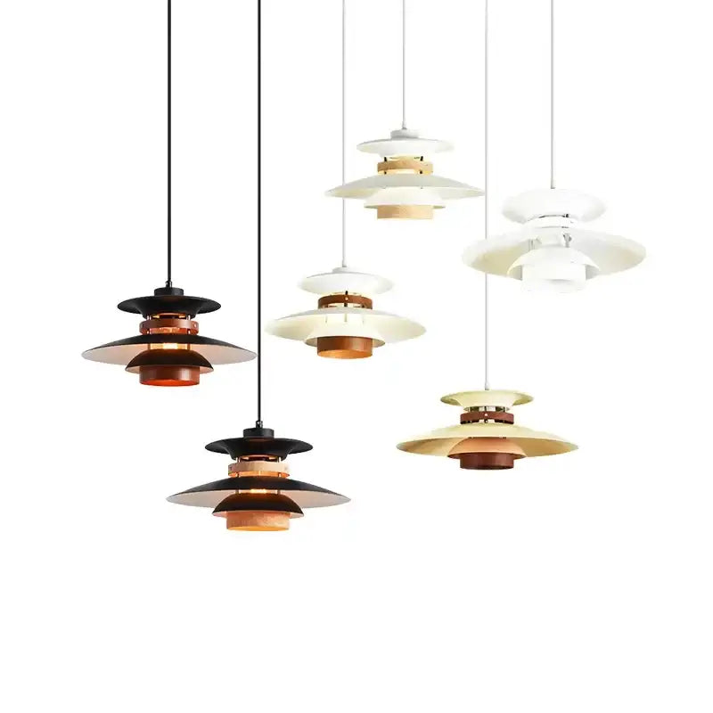 Cream and amber umbrella shape pendant light living room chandelier
