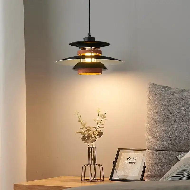 Cream and amber umbrella shape pendant light living room chandelier