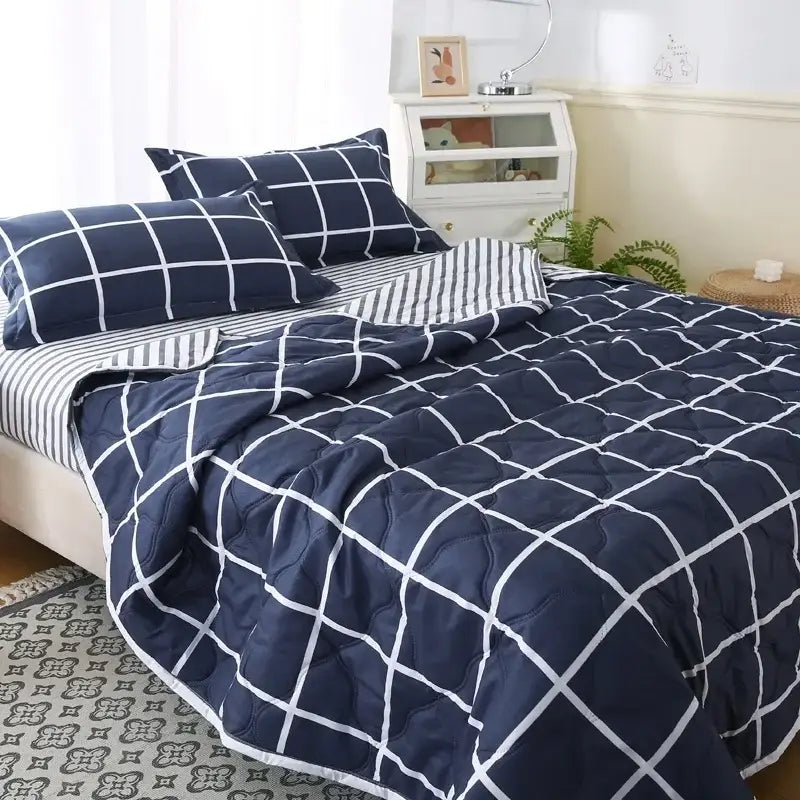 Cream bear quilt and pillowcase set bedroom bedding set