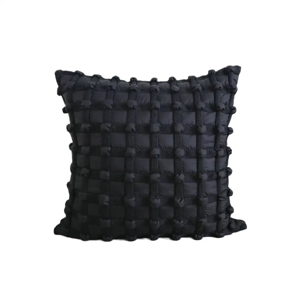 Cream bubble plaid cushion cover living room textured pillow case