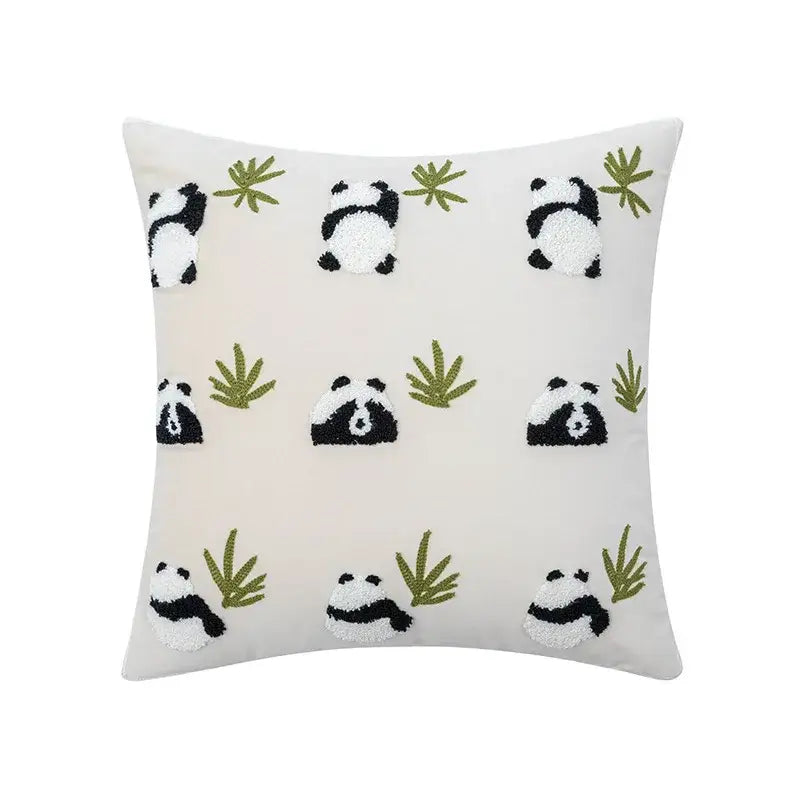 Cream rainbow cartoon abstract embroidery cushion cover living room