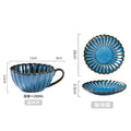 Cream scalloped ceramic afternoon tea cup and saucer dining room set