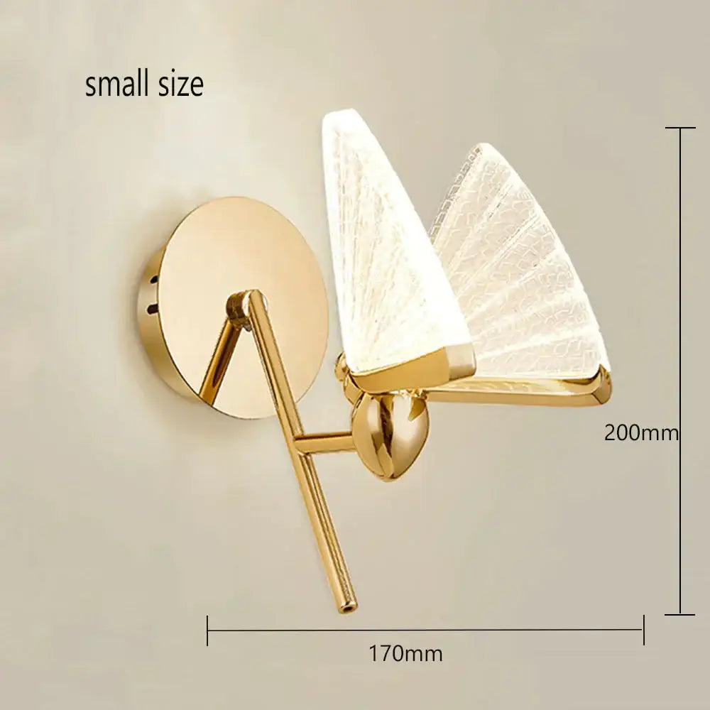 Creative colorful butterfly led wall lamp bedroom woven glass sconce