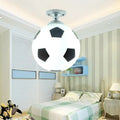 Creative white & black childrens football flushmount bedroom light