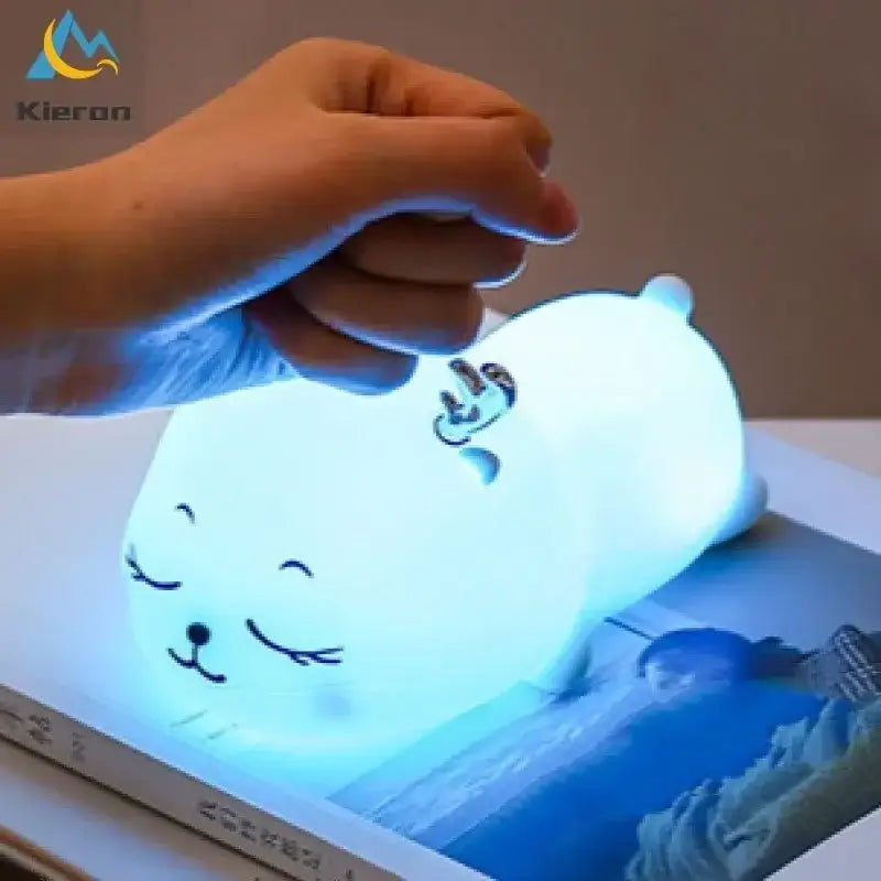 Cute cream colorful deer led lamp for bedroom