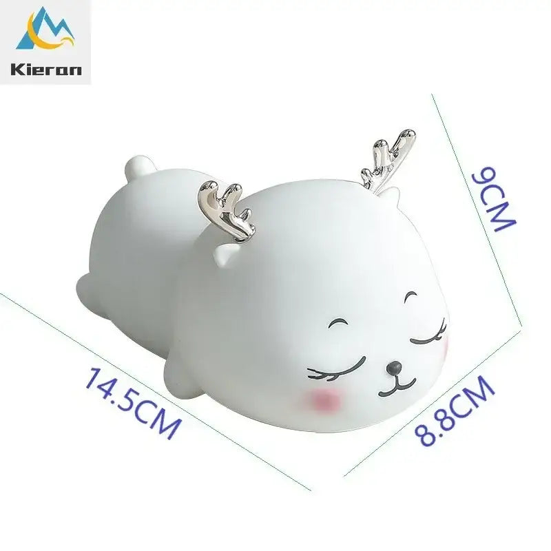 Cute cream colorful deer led lamp for bedroom