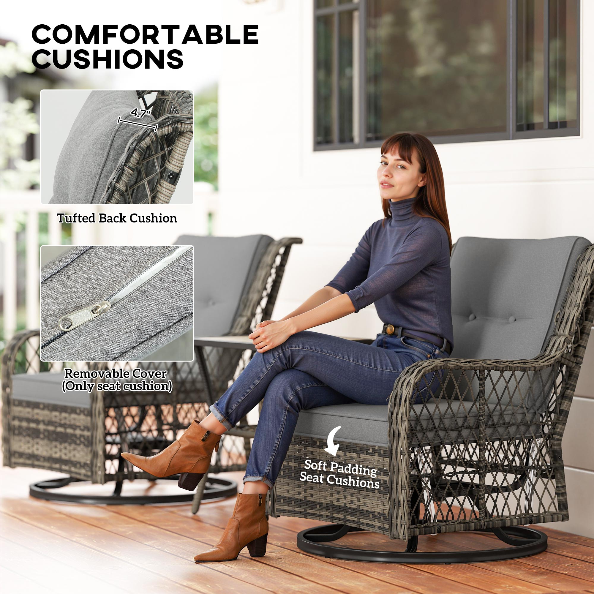 3 Piece Outdoor Bistro Set