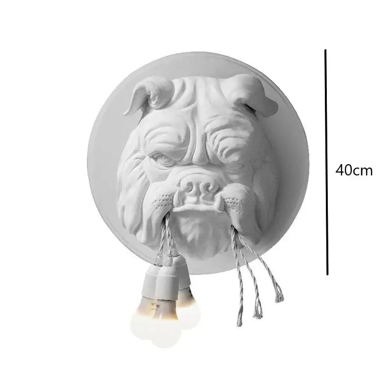 Dark gray bulldog wall lamp living room three bulb decor light