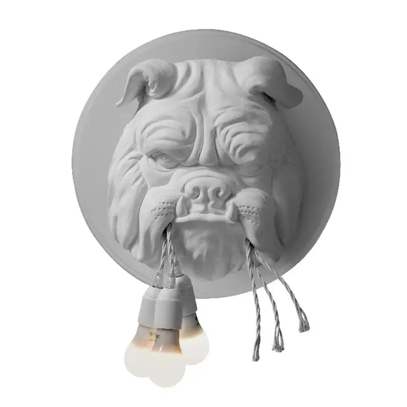 Dark gray bulldog wall lamp living room three bulb decor light