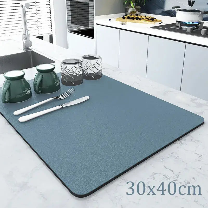 Dark gray silicone decorbites coffee mat absorbent kitchen drying mat