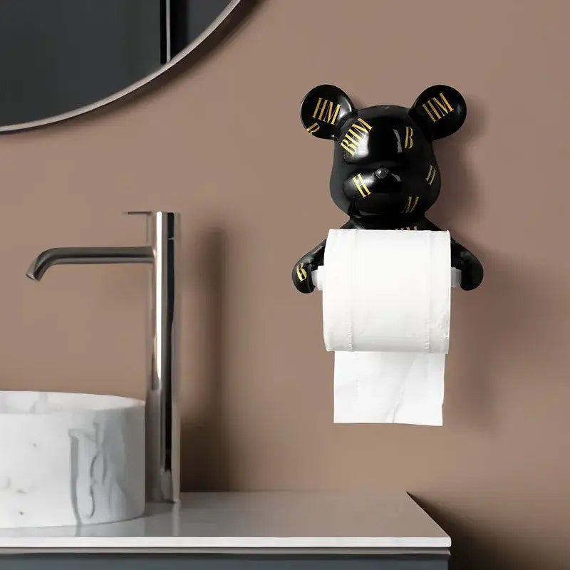 Dark green resin paper towel holder bathroom wall decor