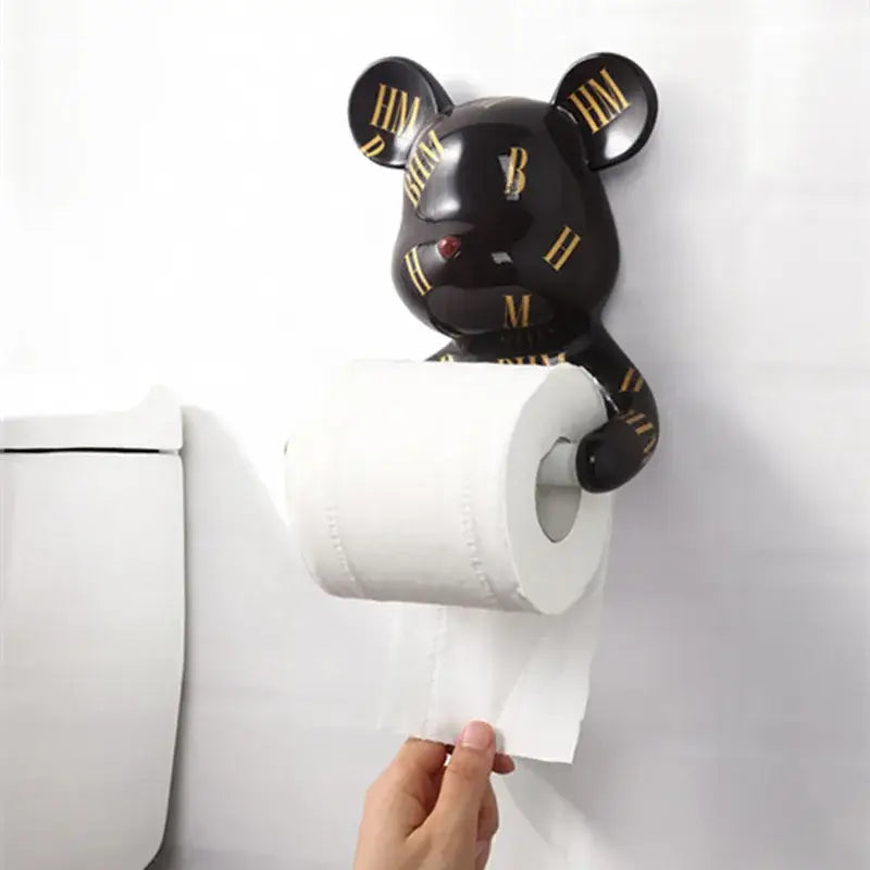 Dark green resin paper towel holder bathroom wall decor