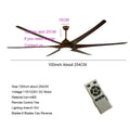 DecorBites™ 100" Large Ceiling Fan with Light and DC Motor