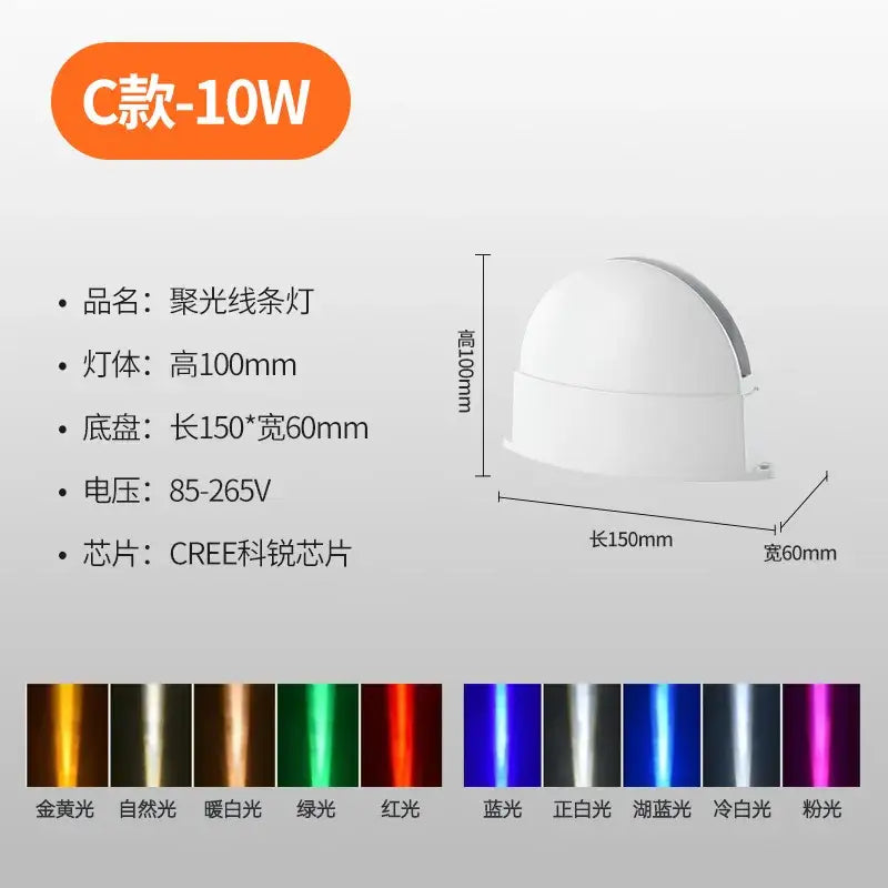 DecorBites™ 10W LED Spotlight for Hotel KTV Corridors and Door Frames