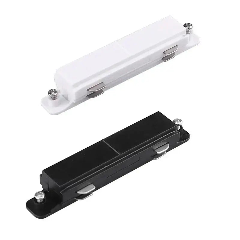 DecorBites™ 1m Black White Aluminum 2-Wire Connector Track Rail Spotlight Fitting