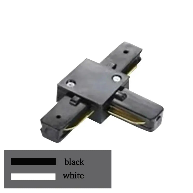 DecorBites™ 1m Black White Aluminum 2-Wire Connector Track Rail Spotlight Fitting