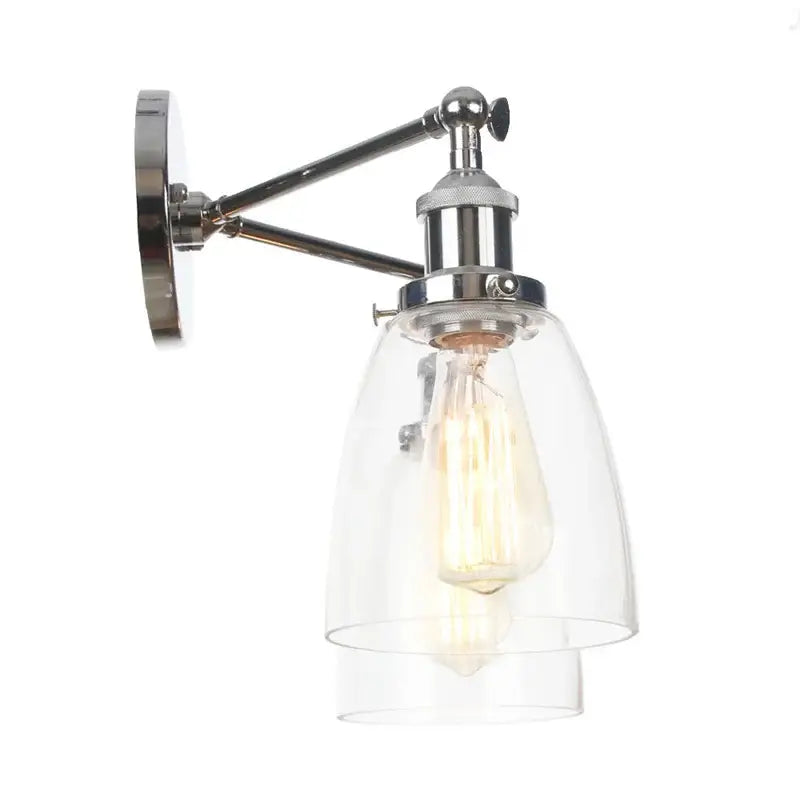 DecorBites™ 2 Head LED Wall Lamps Iron Glass Bedroom Stair Light Fixtures
