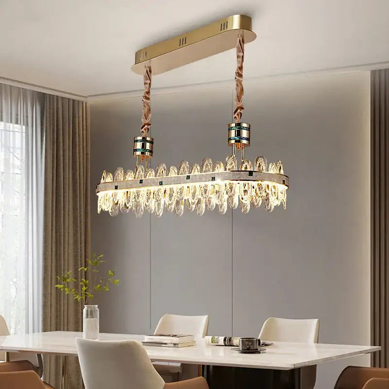 DecorBites™ 2024 High-End Villa Crystal Chandelier with Hollow Design for Luxurious Living Rooms