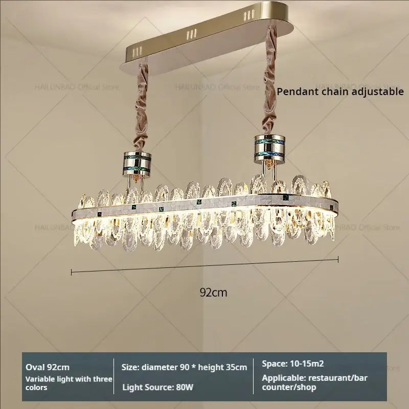 DecorBites™ 2024 High-End Villa Crystal Chandelier with Hollow Design for Luxurious Living Rooms