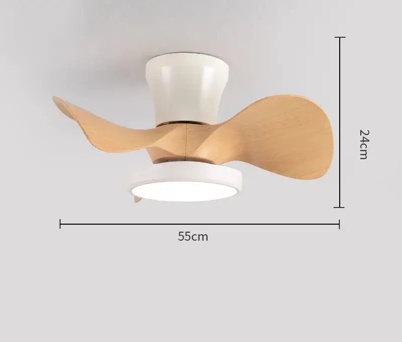DecorBites™ 22" Children Room LED Ceiling Fan Light Remote Control Small Fan Lamp