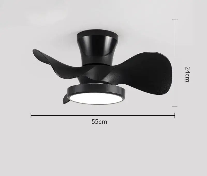 DecorBites™ 22" Children Room LED Ceiling Fan Light Remote Control Small Fan Lamp