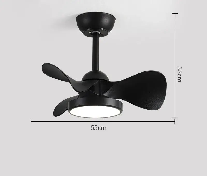 DecorBites™ 22" Children Room LED Ceiling Fan Light Remote Control Small Fan Lamp
