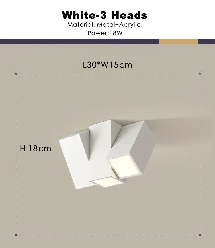 DecorBites™ 22W Dimmable Square LED Ceiling Spot Light for Indoor Lighting