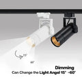 DecorBites™ 25W Dimmable LED Spotlight: Adjustable Beam Angle, High Quality Track Lighting