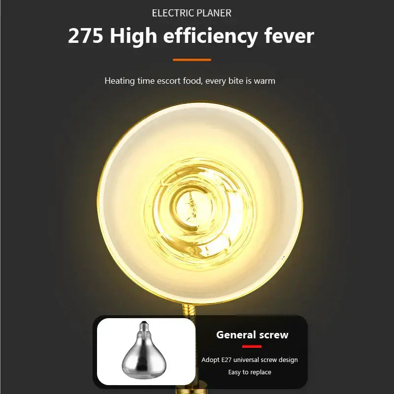 DecorBites™ 275W Electric Food Heat Preservation Table Lamp for Kitchen and Restaurant