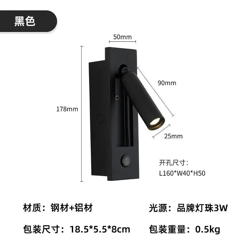 DecorBites™ 3W LED Mounted Headboard Wall Light for Bedroom and Hotel