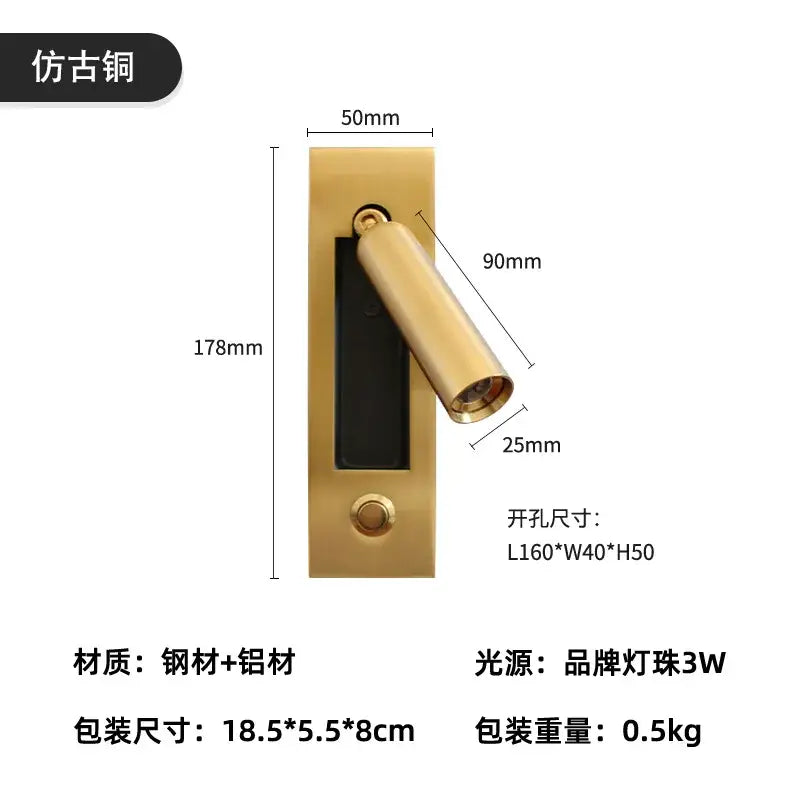 DecorBites™ 3W LED Mounted Headboard Wall Light for Bedroom and Hotel