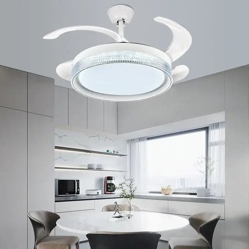 DecorBites™ 42/48inch Invisible Chandelier Ceiling Fan with LED Light in Multiple Colors