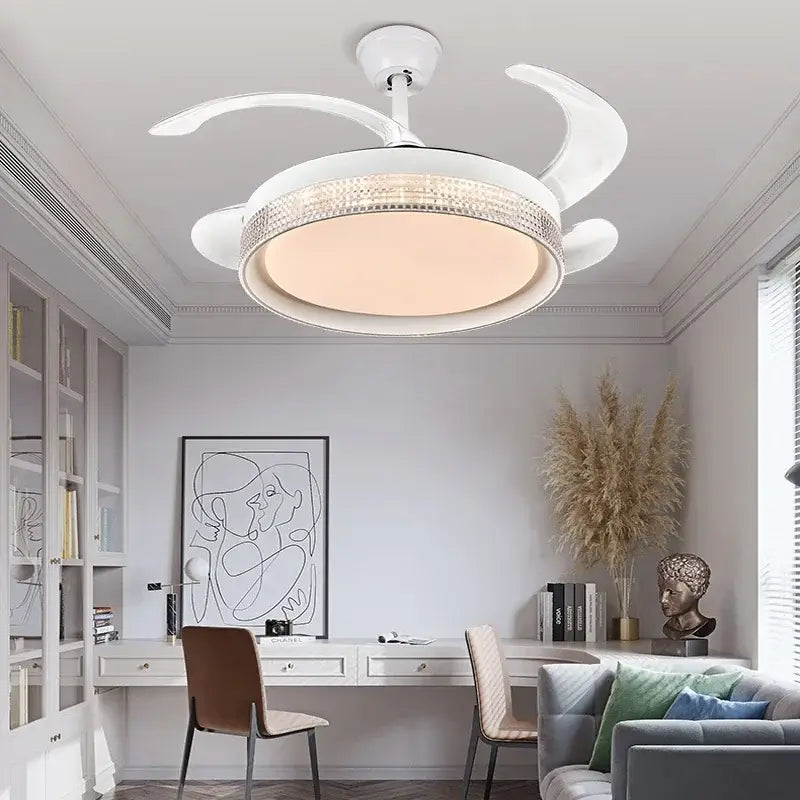 DecorBites™ 42/48inch Invisible Chandelier Ceiling Fan with LED Light in Multiple Colors