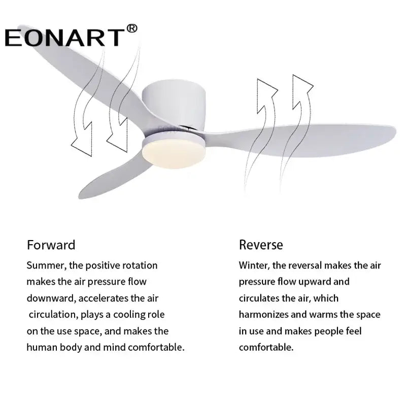 DecorBites™ 42-Inch Black Ceiling Fan with LED Light & Remote Control