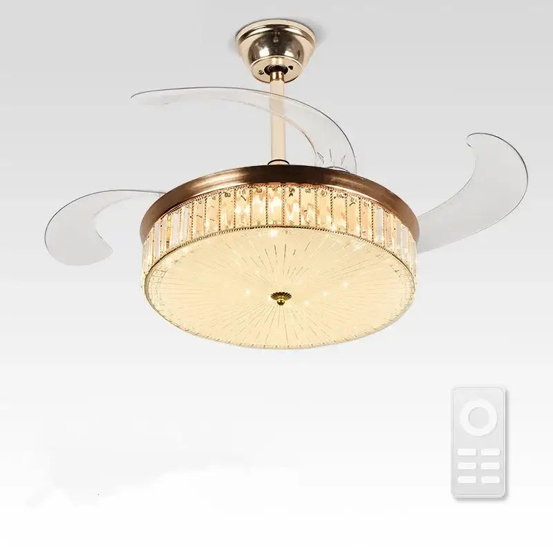 DecorBites™ 42" Invisible LED Ceiling Fan with Retractable Blades & Remote Control